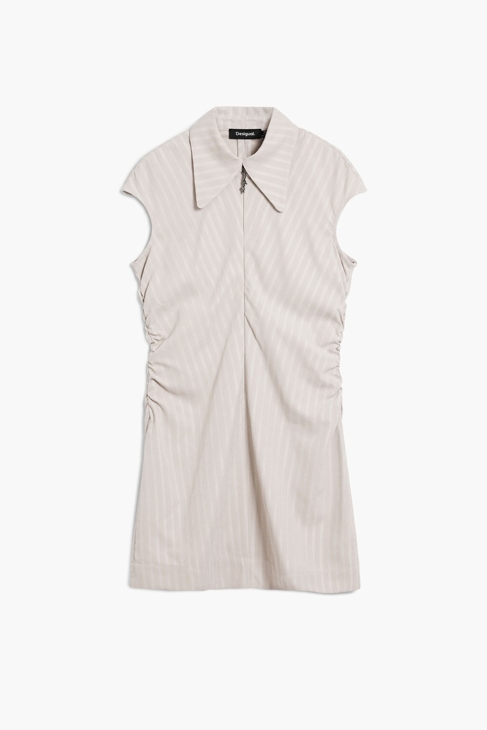 Slim striped dress with short sleeves 