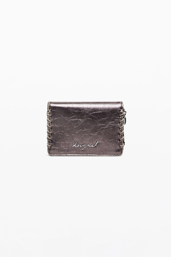 Small convertible metallic wallet 