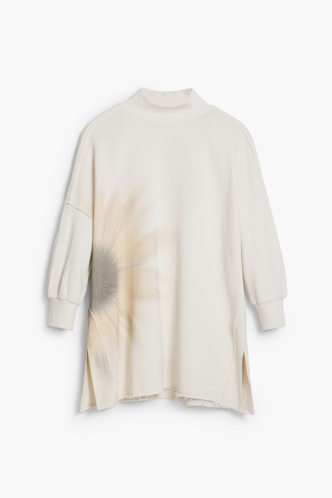 Long fluid daisy sweatshirt 