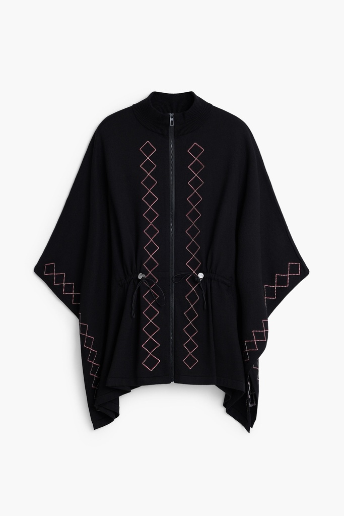 PONCHO_EMBROIDERY ALDAMA 2000 NEGRO