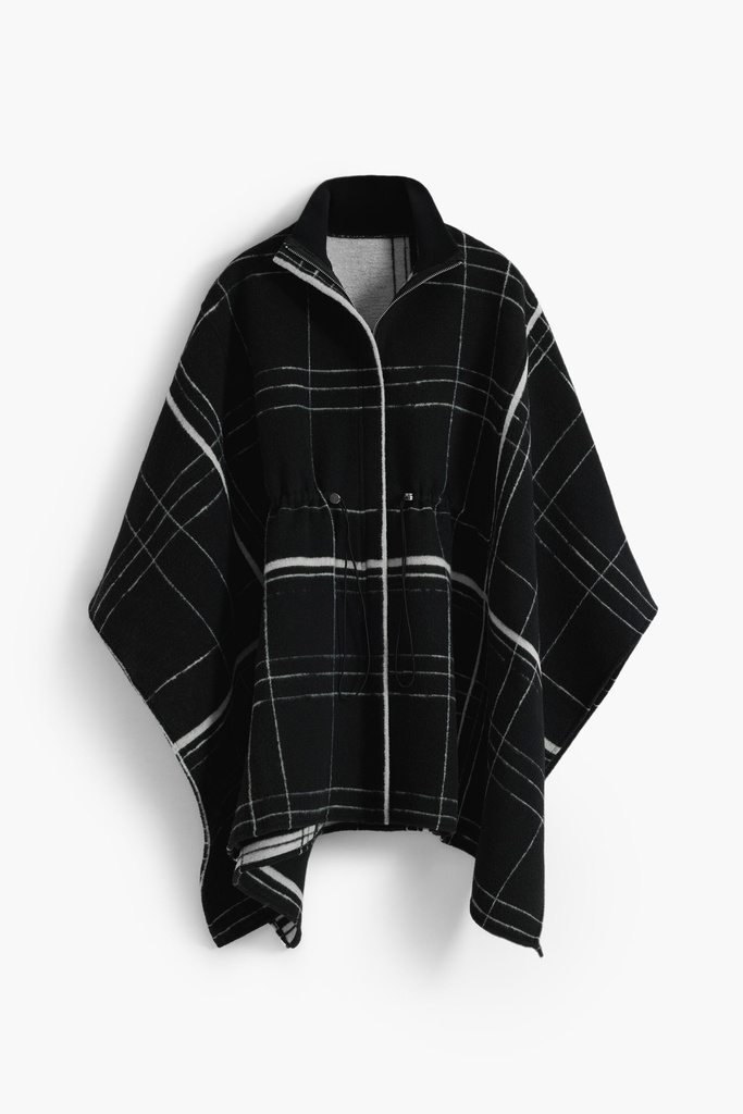 PONCHO_CUADROS ALDAMA 2000 NEGRO