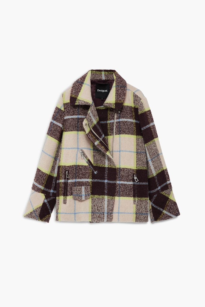 COAT_BEIGECHECK 1001 CRUDO