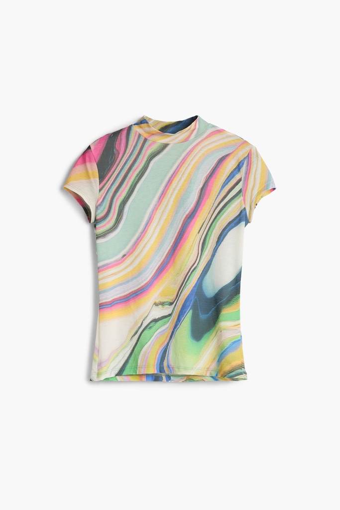 Printed wavy t-shirt 