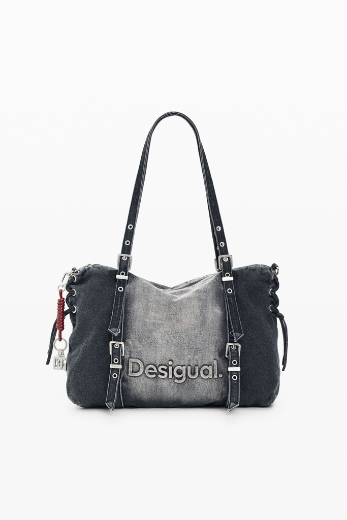 BAG_HALF LOGO D 2070 DENIM DARK GREY