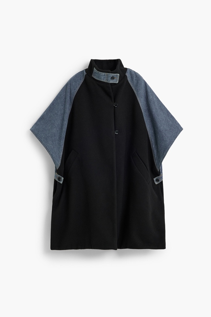 PONCHO_YUMA DENIM BLU 5005 DENIM RAW