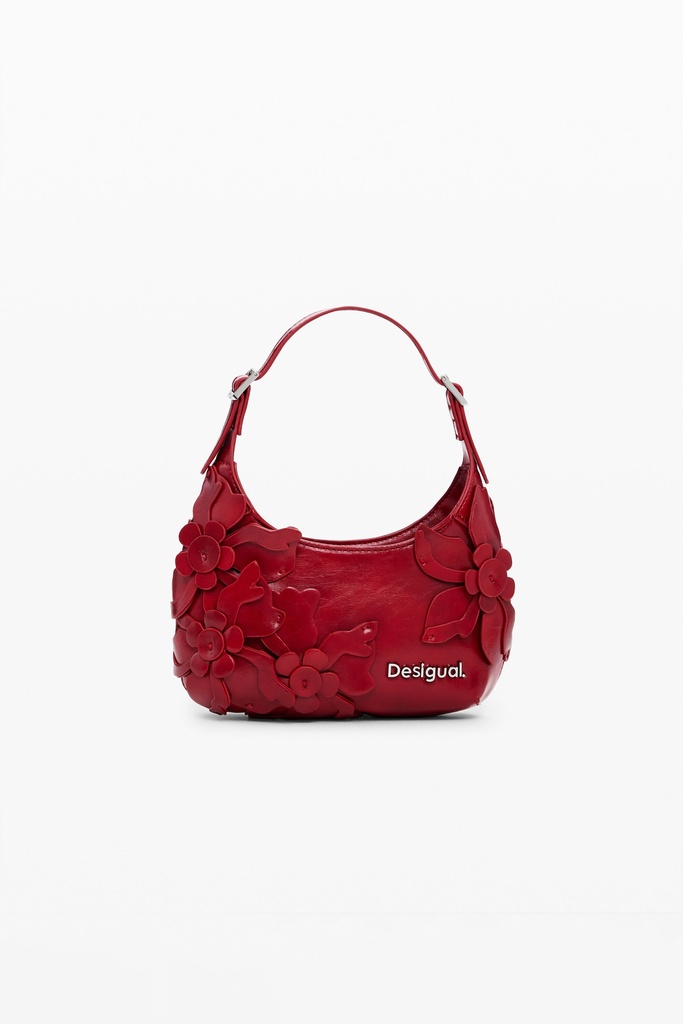 BAG_REPRISE RED FLOWER H 3000 CARMIN