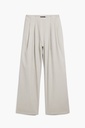 Pleated trousers with waistband 