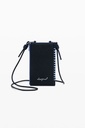 Detachable faux leather mobile holder 