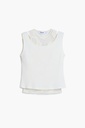 Sleeveless double-layer T-shirt 