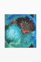 FOUL_POMPON CARRE_LACR 5013 TURQUESA